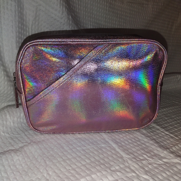Holographic Pink Women's  Cosmetics Bag 9"x6" x2.5" - Picture 1 of 5